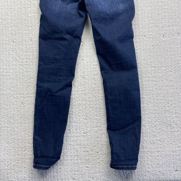 Y2K GUESS 1981 Skinny Jeans Women 29 Dark Wash Blue Pocket Logo Button Fly - Picture 9 of 9